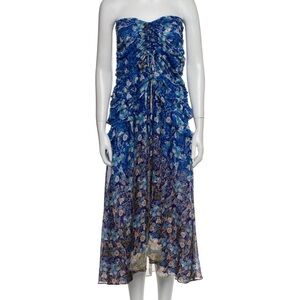 New Misa Los Angeles size Xl Blue Floral Women's Dress